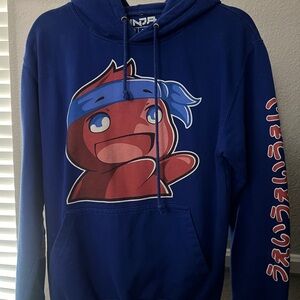 Ninja Blue and Red Graphic Hoodie